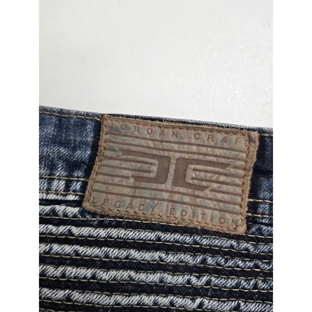 Jordan Craig Jeans Mens 42x32 Blue Legacy Edition Aaron Fit Distressed Grunge